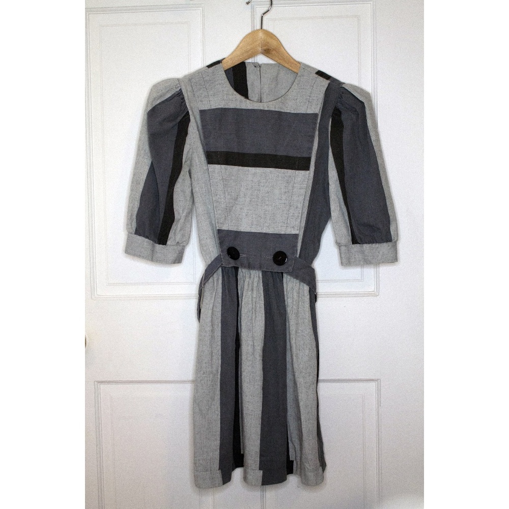 80s Vintage Prairie Bib Dress